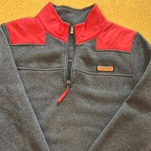 Vineyard Vines blue and pink quarter zip girls xl